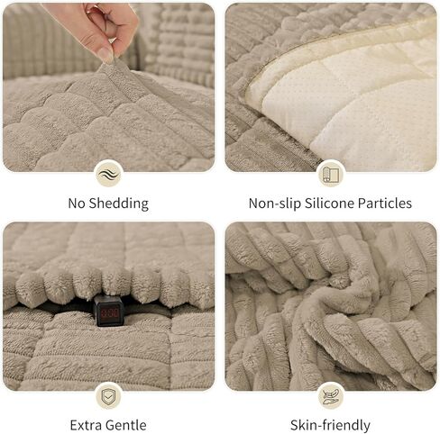 Couch Cover for Dogs Washable, Non-Slip Couch Covers for Sofa,Fuzzy Pet-Friendly Couch Cover for 3 Cushion Couches （Brown,27.6" x 59"/70 x 150cm in Saudi Arabia