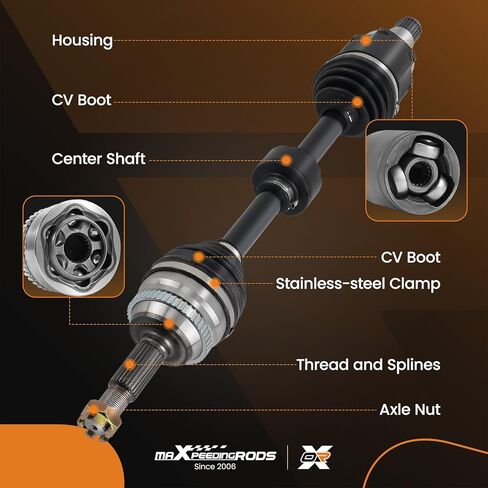 زوج maXpeedingrods (2) مجموعة عمود المحور الأمامي لسيارة Toyota Camry 2002-2009، Highlander FWD 2001-2007، Solara 2004-2008، L4 2.4L، جانب السائق والراكب 66-5245، 66-5247 in Kuwait