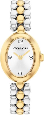 COACH Sammy Women's 2H Quartz Watch Gift Set with Matching Adjustable Jewelry Bracelet - Oval Case - Minimalist Style - Gift for Her - 22.5mm in Saudi Arabia