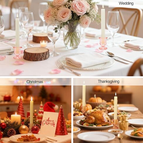 حامل شموع XXXFLOWER حامل شموع مستدقة وحامل شمعدان زجاجي لعيد الحب وحفلات الزفاف وأعياد الميلاد وديكور الشمعدانات للطاولة المركزية هدية ديكور المنزل (6 قطع، وردي) in Kuwait