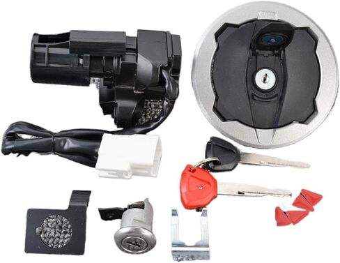 Fuel Cap Ignition Switch Seat Lock with Key Kit 51049-0735 27048-5144 400 ABS EX400 ER400 Z400 Compatible with Automotive Motorcycle Parts for Part Number 51049-0735 in Saudi Arabia