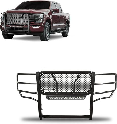 Black Horse RUGGED Heavy Duty Grille Brush Bumper Guard Modular Black Compatible with 2021-2026 Ford F-150-RU-FOF116-B-K2 in Saudi Arabia