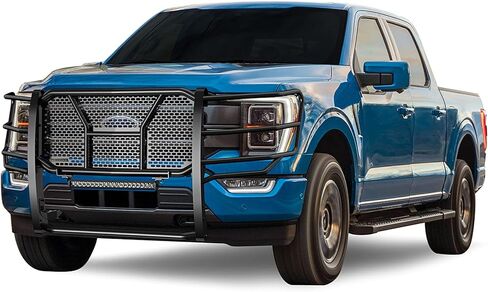 Black Horse RUGGED Heavy Duty Grille Brush Bumper Guard Modular Black Compatible with 2021-2026 Ford F-150-RU-FOF116-B-K2 in Saudi Arabia