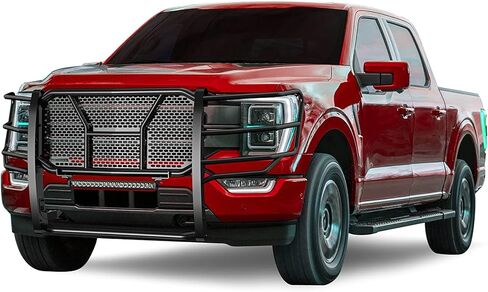 Black Horse RUGGED Heavy Duty Grille Brush Bumper Guard Modular Black Compatible with 2021-2026 Ford F-150-RU-FOF116-B-K2 in Saudi Arabia