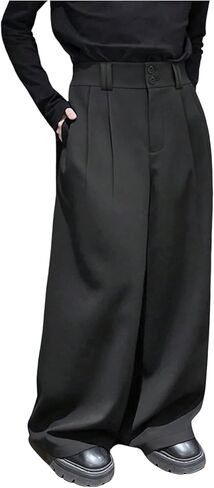 GORGLITTER Men's Baggy Dress Pants Pleated Wide Leg Work Trousers Old Money Business Casual Slacks 2026 in Saudi Arabia