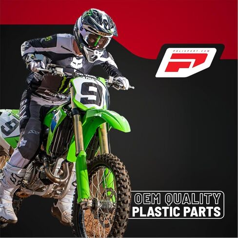 Polisport Motocross Motorcycles (MX) Chain Guide + Chain Slider for Kawasaki KX250F (2017-2020) and KX450F (2016-2018) Dirt Bikes - OEM Quality TPU Chain Guide & Slider, Durable, Black in Saudi Arabia