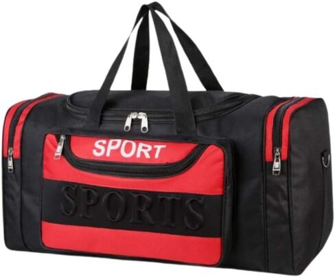 generico Blank Duffle Bag Duffel Bag Travel Size Sports Durable Gym Bag (red, 21 inch) in Saudi Arabia