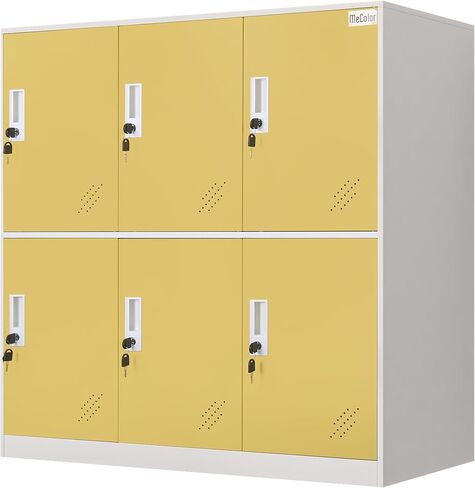 MECOLOR Storage Locker for Employee, Metal Locker for Office,Gym lockers, Lockable Steel Locker for Home… (Full White, 9D) in Saudi Arabia