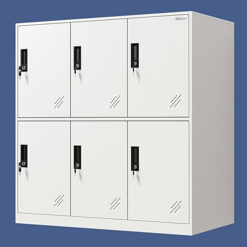 MECOLOR Storage Locker for Employee, Metal Locker for Office,Gym lockers, Lockable Steel Locker for Home… (Full White, 9D) in Saudi Arabia
