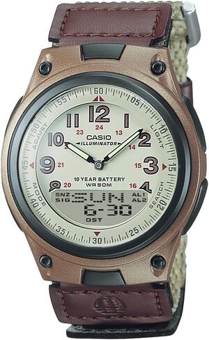 Casio AW80 Series | Men’s Analog-Digital Watch | 50M Water Resistance | Multi Alarms | 100 SEC Stopwatch | Countdown Timer | World Map for World Time | LED Light | LC Display | 10 Year Battery in Saudi Arabia