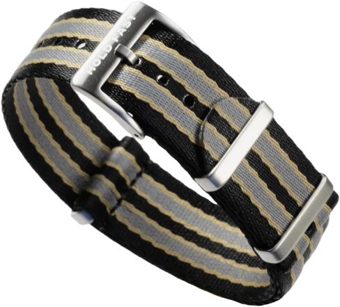 شركة انكور ستراب | حزام ساعة من النايلون الفاخر | أجهزة من الفولاذ المقاوم للصدأ المصقول | الحارس العائم | الشقوق مختومة بالحرارة | مقاس قابل للتعديل من 5.75 إلى 8.5 بوصة | الناتو مريح in Kuwait