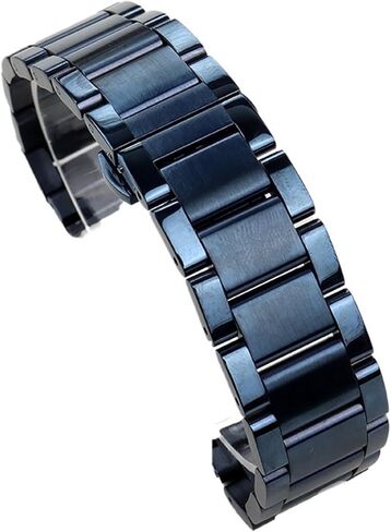 Stainless Steel Watch Strap Dark Blue Color 20mm 22mm Bracelet Metal Watch Bands Watch Accessories Universal in Saudi Arabia