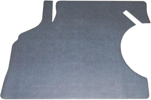 Inline Tube Compatible with 1968-69 Chevrolet Chevelle Trunk Mat Gray Foam Backing with Aqua Blue Black Herringbone 1pc in Saudi Arabia