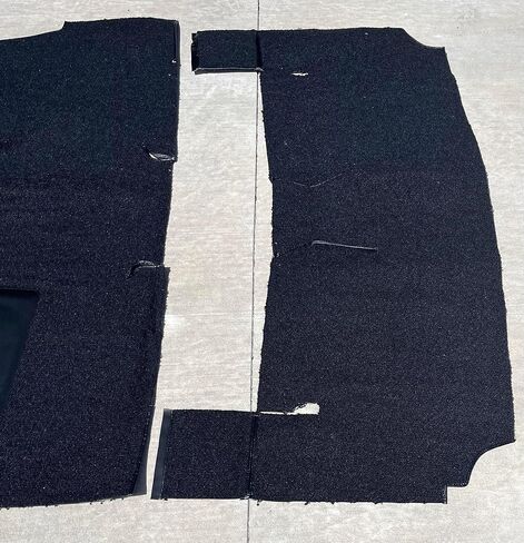 Black Loop Cut and Sewn Replacement Carpet Compatible with 1955 Chevy Bel Air 2 Door Hardtop with Bench Seat in Saudi Arabia