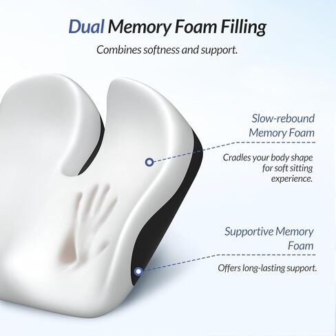 وسادة مقعد السيارة الجلدية من زيكي للقيادة تخفف آلام عظام الذيل والفخذ، وسادة مقعد مريحة من إسفنج الذاكرة المزدوج للسيارة، ظهر مرتفع لرؤية أوسع، غطاء مقاوم للفرك وسهل التنظيف، غير قابل للانزلاق in Kuwait