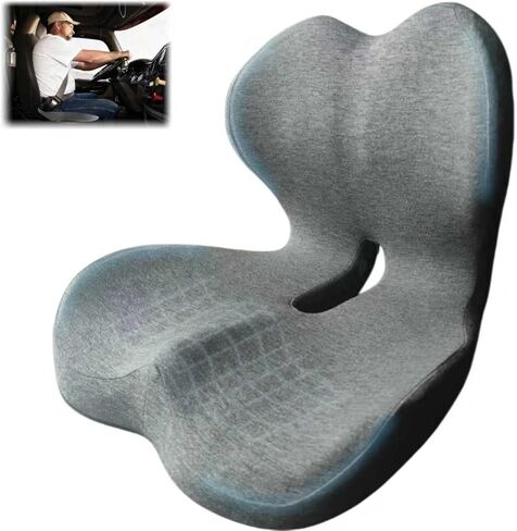 وسادة مقعد مطورة من إسفنج الذاكرة المريح، وسادة دعم أسفل الظهر لكرسي المكتب، وسادة مقعد السيارة من إسفنج الذاكرة مع تصميم مريح على شكل حرف L للسيارة والشاحنة والمكتب والكراسي ومقعد المكتب in Kuwait