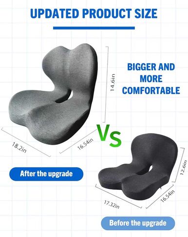 وسادة مقعد مطورة من إسفنج الذاكرة المريح، وسادة دعم أسفل الظهر لكرسي المكتب، وسادة مقعد السيارة من إسفنج الذاكرة مع تصميم مريح على شكل حرف L للسيارة والشاحنة والمكتب والكراسي ومقعد المكتب in Kuwait