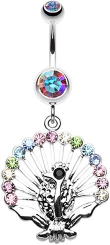 Peacock Gleam Belly Button Ring in Saudi Arabia
