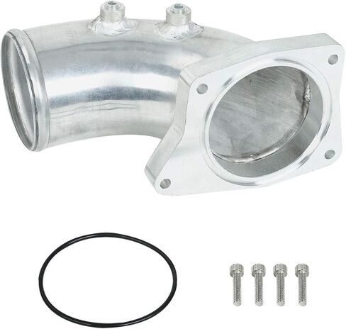 استبدال الكوع عالي التدفق لـ 2003-2007 F-ord F 250 F 350 F 450 F 550 6.0L Powerstroke Diesel (فضي) in Kuwait
