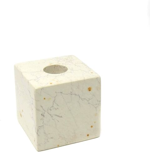 حوامل شموع مكعبة من الحجر الصابوني منحوتة يدويًا من جلوبال كرافتس، مجموعة من قطعتين، صنع في كينيا (KSACHCUBE-S2) in Kuwait