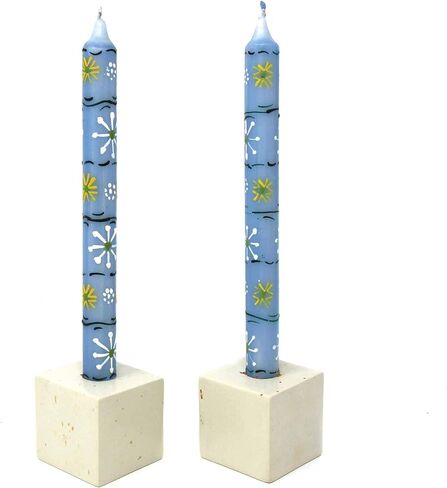 حوامل شموع مكعبة من الحجر الصابوني منحوتة يدويًا من جلوبال كرافتس، مجموعة من قطعتين، صنع في كينيا (KSACHCUBE-S2) in Kuwait