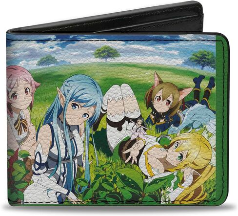 Buckle-Down Sword Art Online Wallet, Bifold, Sword Art Online Dengeki Bunko Magazine Girls Scenes, Vegan Leather in Saudi Arabia