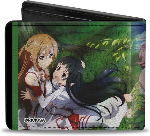 Buckle-Down Sword Art Online Wallet, Bifold, Sword Art Online Dengeki Bunko Magazine Girls Scenes, Vegan Leather in Saudi Arabia