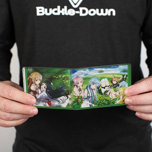 Buckle-Down Sword Art Online Wallet, Bifold, Sword Art Online Dengeki Bunko Magazine Girls Scenes, Vegan Leather in Saudi Arabia