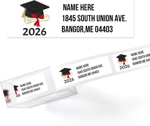 Personalized Graduation Return Address Label - Self-Adhesive Label Rolls 120/250 Stickers in Saudi Arabia