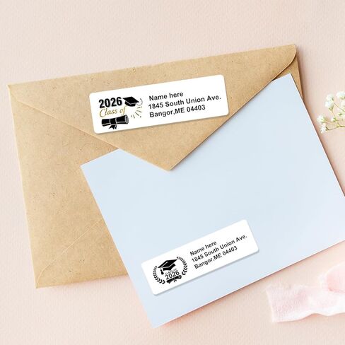 Personalized Graduation Return Address Label - Self-Adhesive Label Rolls 120/250 Stickers in Saudi Arabia