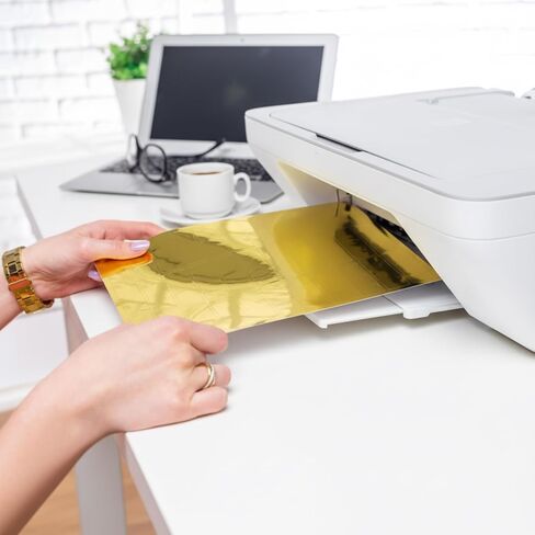 600 قطعة من ملصقات عنوان الإرجاع القابلة للطباعة مقاس 0.75 × 2.25 بوصة ملصقات بريدية فارغة من رقائق الذهب ملصقات ذهبية مخصصة للأظرف والبريد والشحن والمزيد in Kuwait