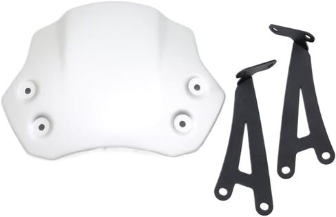 Motorcycle Windshield Aluminum Wind Deflector Visor Cockpit Fairing Headlight Windscreen Compatible with Scrambler 400X Scrambler400X 2024(Silver) in Saudi Arabia