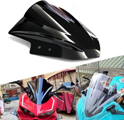 For KAWASAKI For Ninja 250 300 2013-2017 Motorcycle Windshield Windscreen Wind Deflector Motorbike Wind Screen(Transparent) in Saudi Arabia