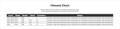 A/C Compressor Replacement Service Kit Compatible With Volvo S60 2018 2017 2016 2015 2014 2013 2012 2011 P-4171971 in Kuwait