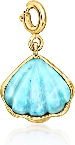 Ross-Simons Larimar Seashell Charm in 18kt Gold Over Sterling in Saudi Arabia