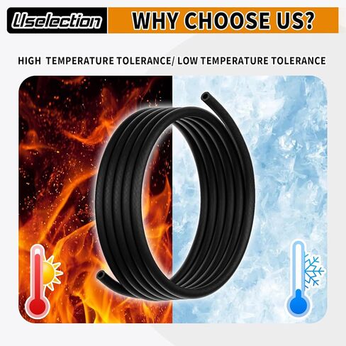 10FT Fuel Hose Line -5PCS 3/8" 1/2" 5/16" 1/4" 3/16"ID With 25Pcs Clamps NBR Rubber High Performance Automotive Fuel Line For Small Engines Cart Snowmobile Motorcycle ATV Tractor (10FT) in Saudi Arabia