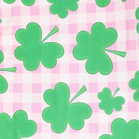 St. Patrick Toddler Girls Dress Clover Print Dresses Long Sleeve Outfits 3-8Y in Saudi Arabia
