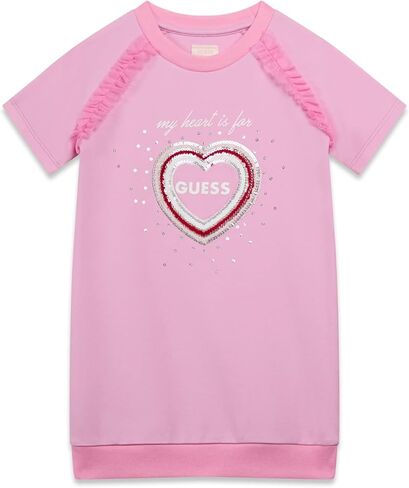 GUESS Girls' Eco Short Sleeve Punto Milano Dress in Saudi Arabia