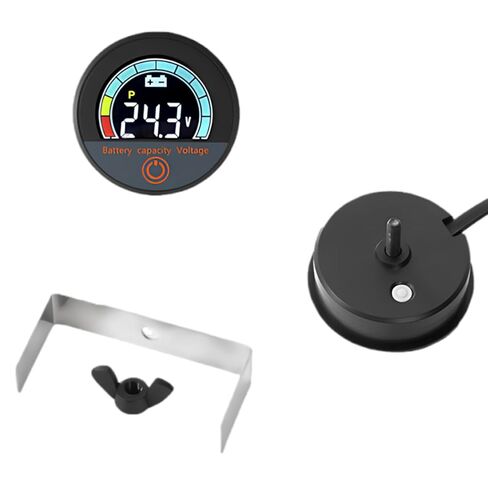12V 24V 36V 48V 60V Car Battery Meter, Lead-Acid Lithium-ion Batterys Capacity Voltage Meter with Alarm, Battery Indicator with LCD Display, Voltmeter Tester Gauge Monitor for Golf Cart (5918Round) in Saudi Arabia
