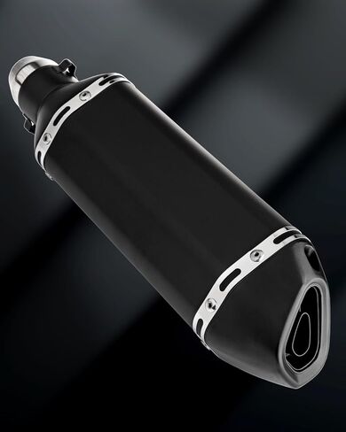 Exhaust Muffler Carbon Fiber 1.5-2"Inlet with Removable DB Killer for Street/Sport Motorcycles and Scooters with 38-51mm Diameter Exhaust Pipes (Black) in Saudi Arabia
