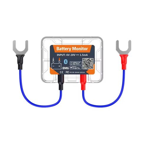 BM6 12V Bluetooth Battery Monitor, 24H Battery Health Monitoring, IP67 Waterproof, 5-Year Long Standby, Low Voltage Alarm, Easy Install for Car, Motorcycle, Boat, RV, Truck in Saudi Arabia