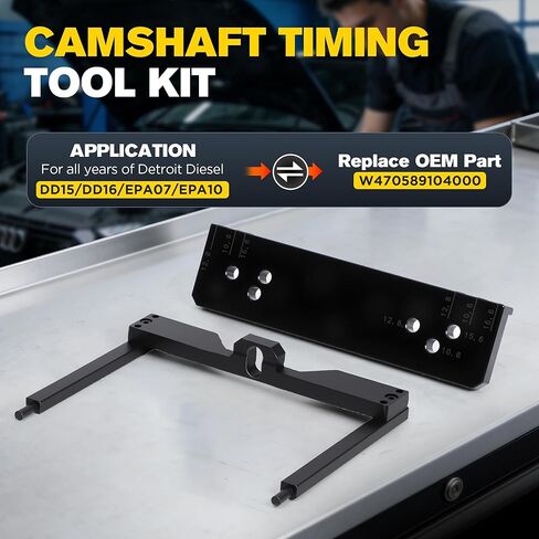مجموعة أدوات توقيت عمود الحدبات للمحرك DD13 DD15 DD16 متوافقة مع محرك الديزل ديترويت TDC أداة ضبط الفرامل أداة حظر أداة استبدال مقبس خط الوقود W47058090900 W470589104000 in Kuwait