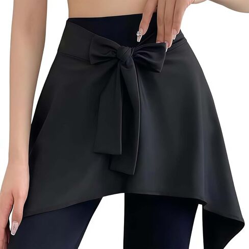 Women's Skirt-Pants Girls Asymmetric Skirt Women Letter Print Yoga Tennis Up Skirt Athletic Workout Running Tie Up Wrap Skirts Hip Black in Saudi Arabia