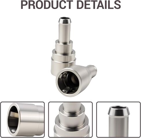 2 Pack Stainless Steel Heater Hose Connector 800-409, Heater Core Hose Fitting 3/4" Tube x 5/8" Hose, Replacement for 15792820, Compatible with Chevy GMC Ford Silverado Sierra Tahoe Yukon in Saudi Arabia