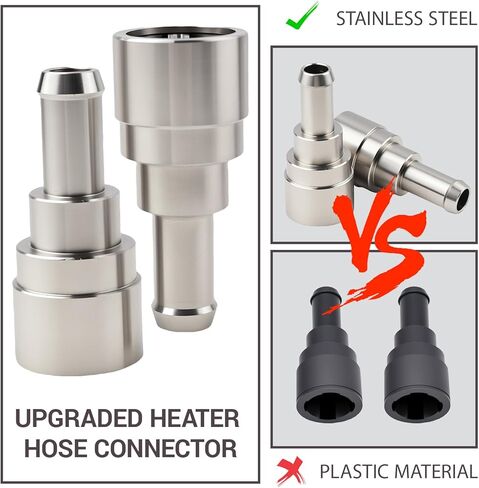2 Pack Stainless Steel Heater Hose Connector 800-409, Heater Core Hose Fitting 3/4" Tube x 5/8" Hose, Replacement for 15792820, Compatible with Chevy GMC Ford Silverado Sierra Tahoe Yukon in Saudi Arabia