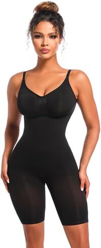 النساء البطن التحكم سلس كامل التمثال الجسم المشكل، منتصف الفخذ أنحل بعقب رافع النحت Bodypsuit in Kuwait