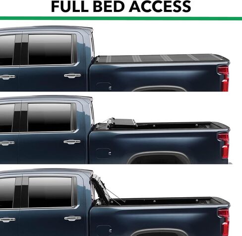 غطاء تونيو لسرير الشاحنة من Gator FX بأربعة طيات | 8828130 | يناسب 2019 - 2025 Chevy/GMC Silverado/Sierra، يعمل مع باب خلفي MultiPro/Flex (لن يناسب سرير Carbon Pro) سرير 5 أقدام و10 بوصات (70 بوصة) in Kuwait