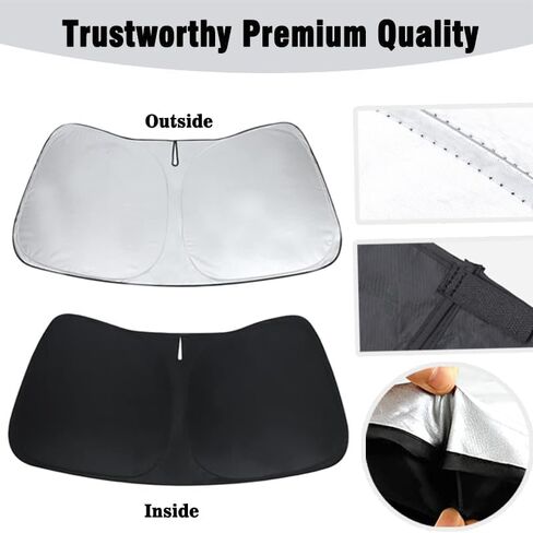 Bronco Sport مخصص للزجاج الأمامي ظل الشمس لبرونكو سبورت 2021-2025 النافذة الأمامية ظلة الشمس قناع 240T كتل الظل الأشعة فوق البنفسجية اكسسوارات السيارات in Kuwait