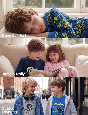Toddler Pajamas 100% Cotton Kids Pajamas for Boys Girls Long Sleeve Pajama Set 3 Piece Snug Fit Pjs Set 2T-6T in Saudi Arabia