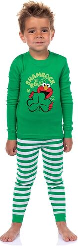 مجموعة بيجامة نوم للأطفال الأولاد من Sesame Street في عيد القديس باتريك لاكي شامروك إلمو in Kuwait